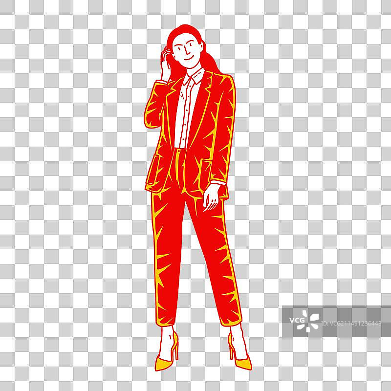 简约卡通女商人3图片素材