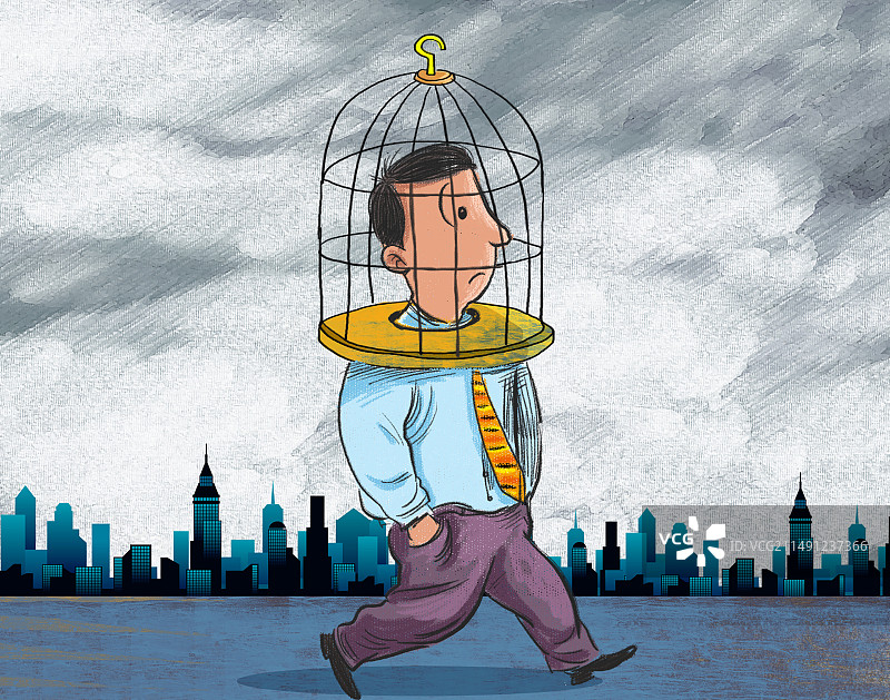 被禁锢的头脑，需要放开思路图片素材