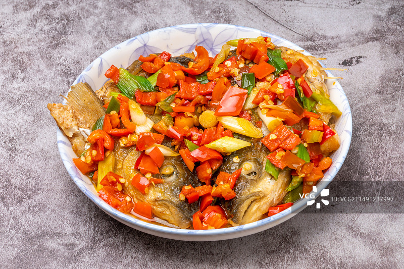 中餐菜品红烧鱼头图片素材