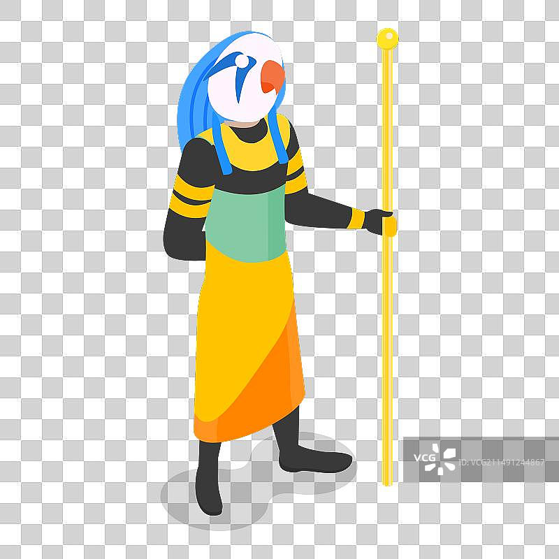 埃及标志2.5D扁平风格素材图片素材