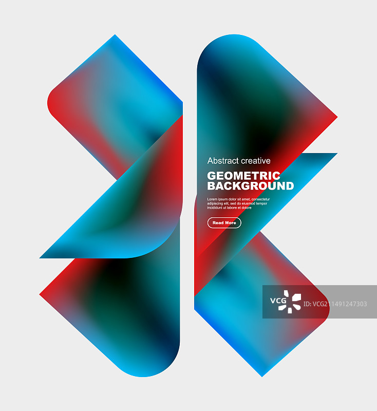 具有流体梯度的正方形和三角形设计图片素材