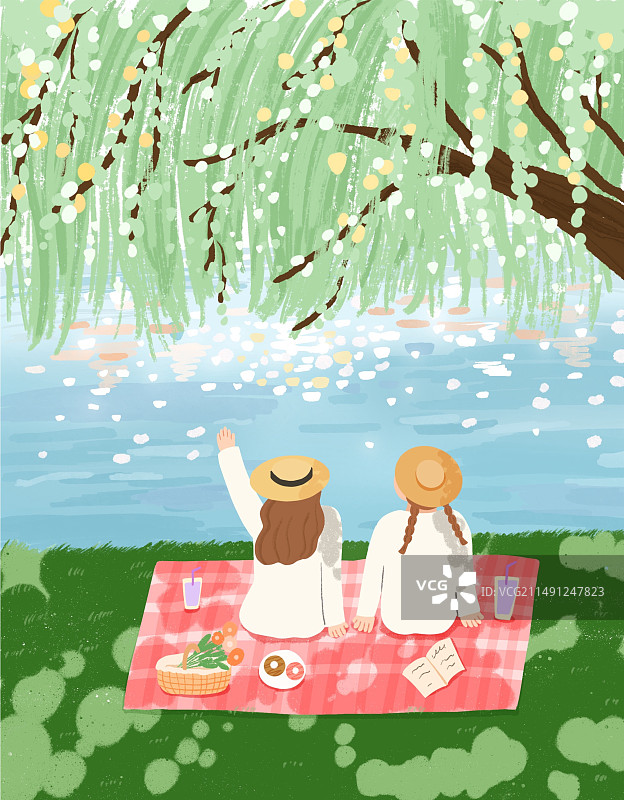 春天的野餐图片素材