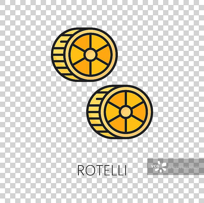 意大利美食：螺旋意大利面轮廓图片素材