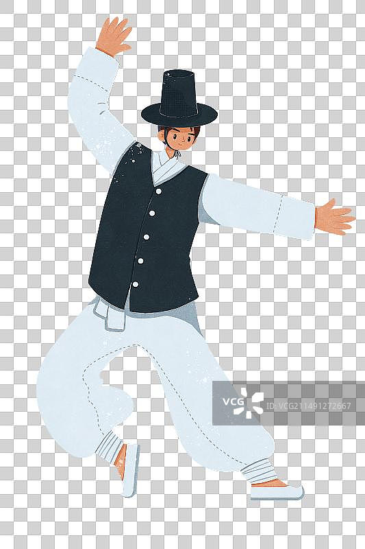 朝鲜族传统服饰男性图片素材