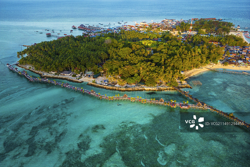 仙本那马步岛水屋图片素材