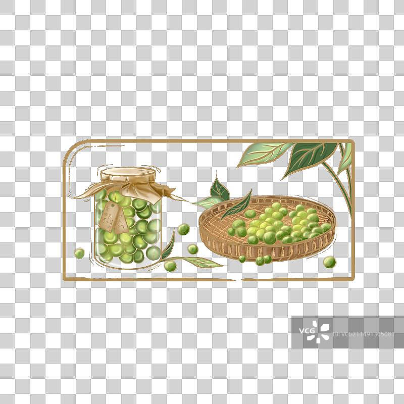 春日青梅酒酿造国潮风插画图片素材
