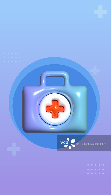 3D渲染膨胀风世界急救日医疗背景图片素材