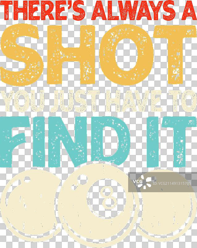 复古台球游戏T恤设计图片素材