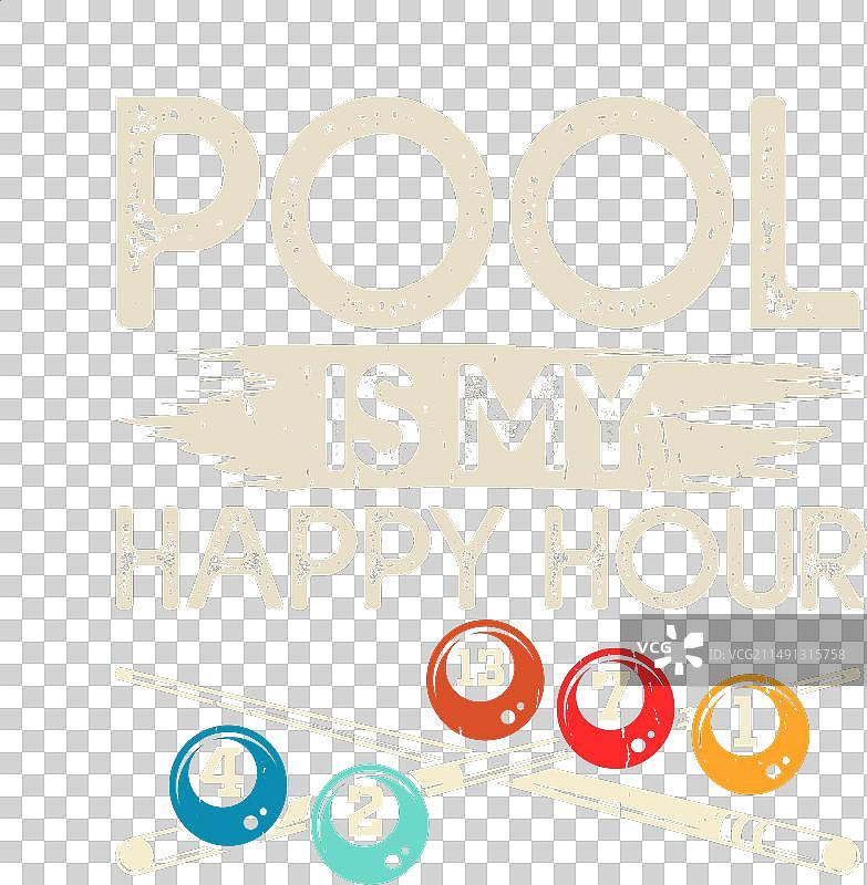 复古台球游戏T恤设计图片素材