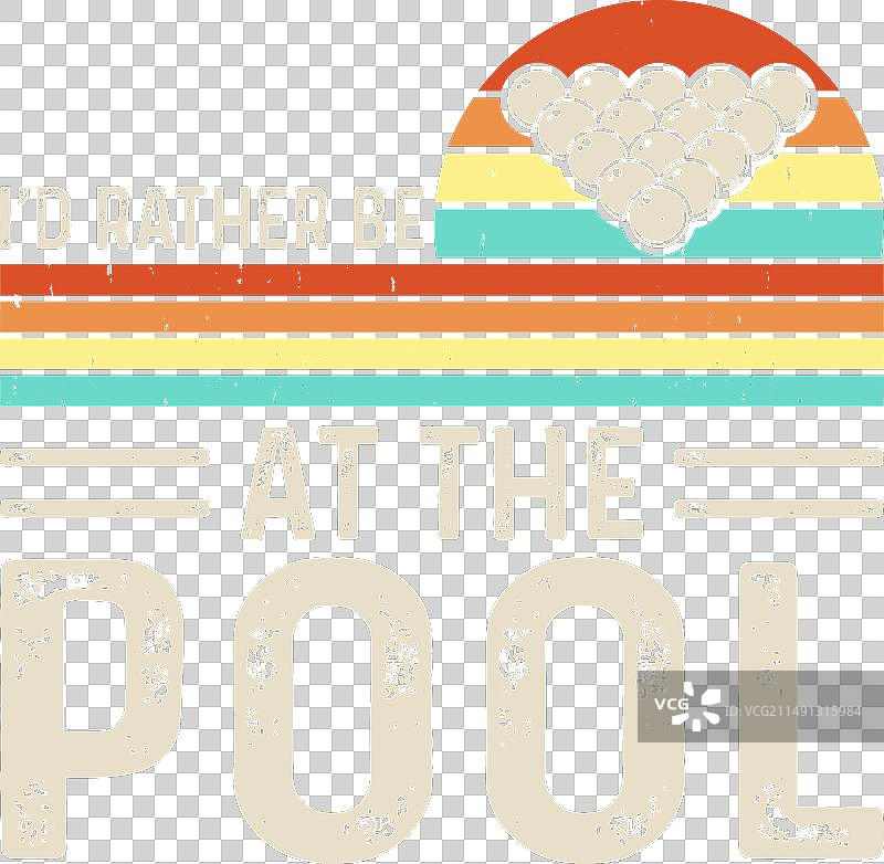 复古台球游戏T恤设计图片素材