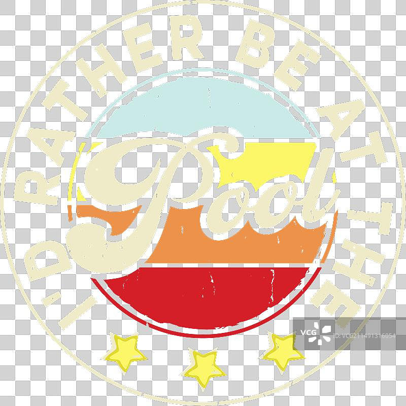 复古台球游戏T恤设计图片素材