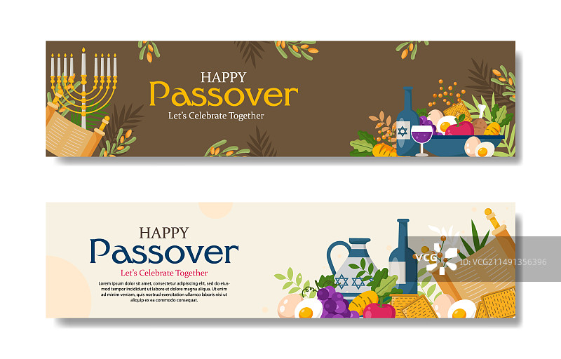 逾越节快乐横幅合集图片素材