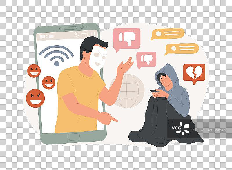 网络舆论批评隔离概念图片素材