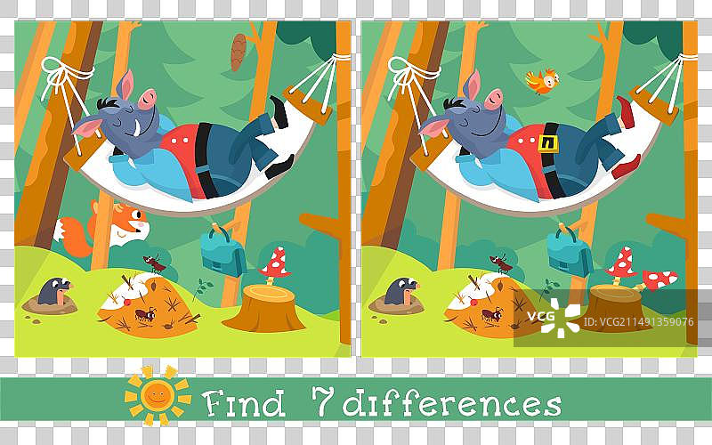 大家来找茬：儿童益智游戏图片素材