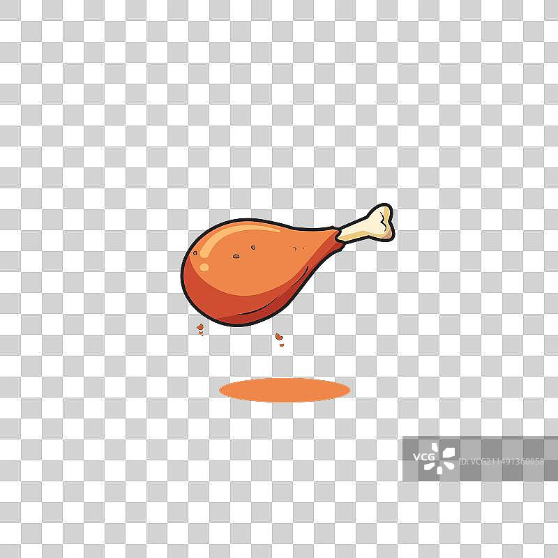 炸鸡腿卡通图片素材