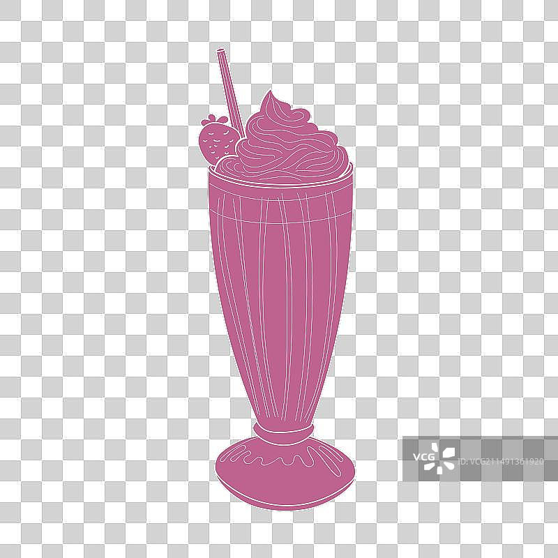 粉色奶昔背景图片素材