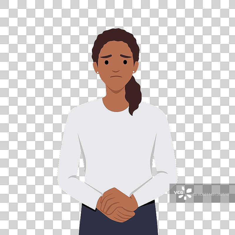 年轻恼怒的卡通女子图片素材