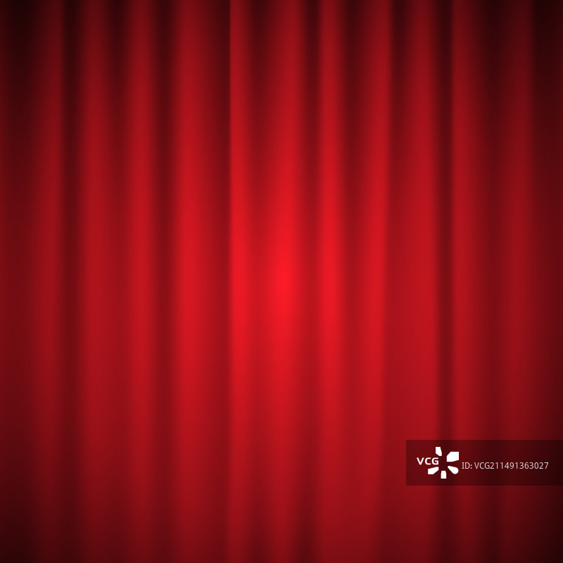 舞台背景上的红色幕布图片素材