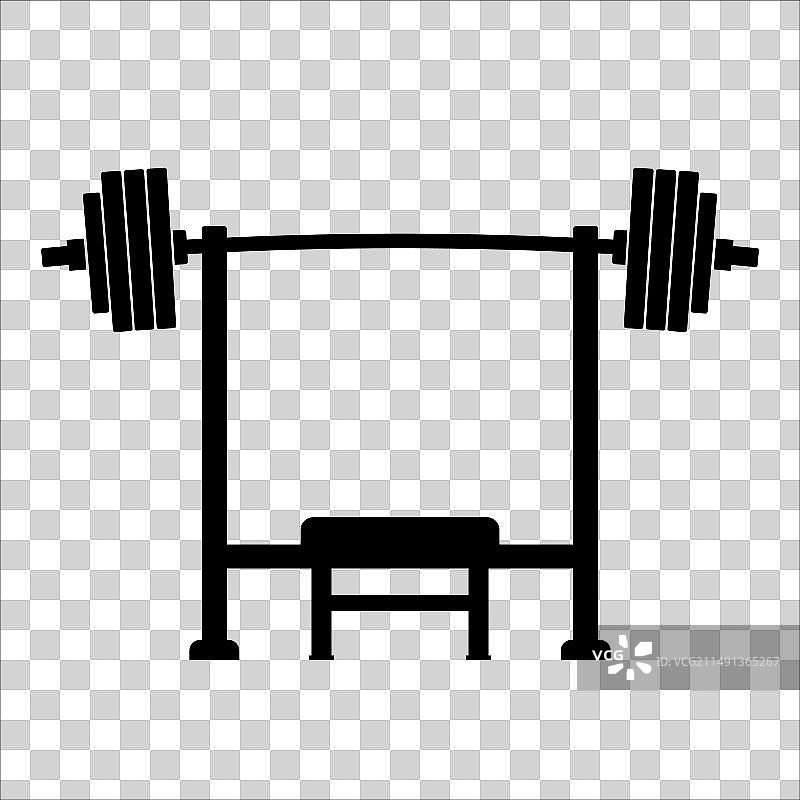 健身俱乐部中的杠铃架图片素材