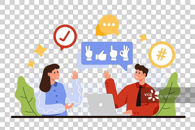 商务沟通中的积极倾听技巧图片素材