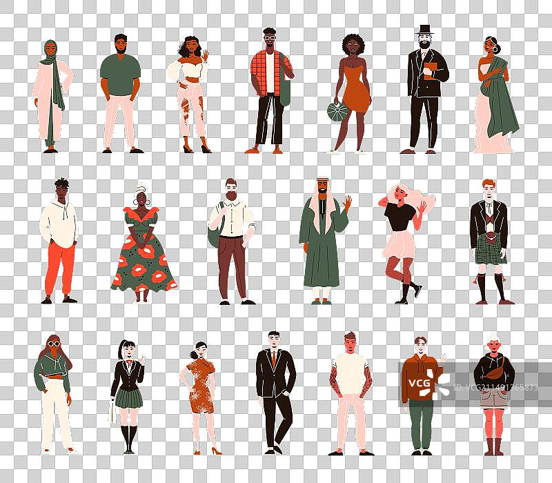 有色人种组合图片素材