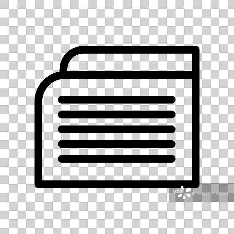 白色背景上的黑色报纸图标图片素材