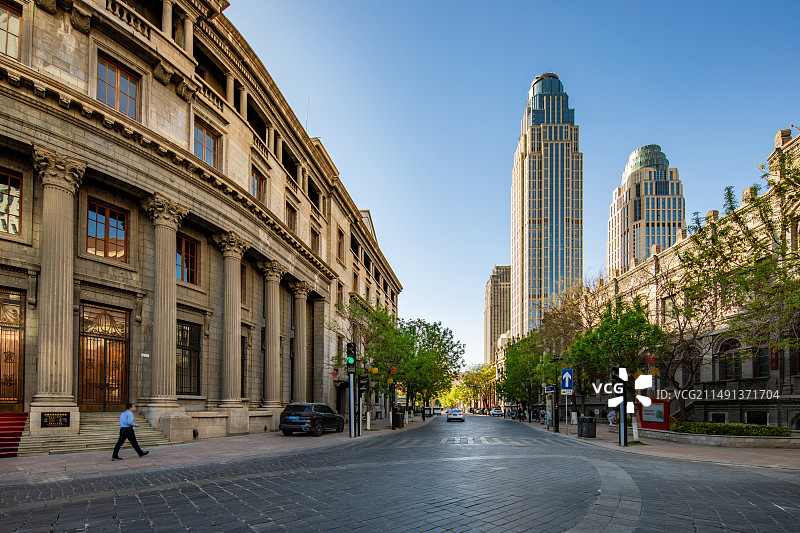 天津解放北路历史建筑图片素材