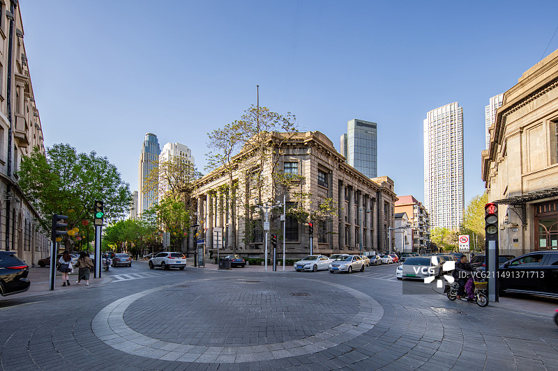 天津解放北路历史建筑图片素材