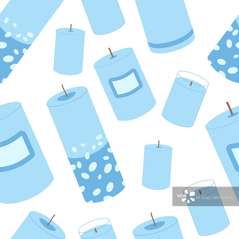 香薰柱状蜡烛无缝图案，水疗香氛图片素材