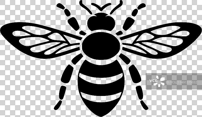 蜜蜂扁平风简约logo图片素材