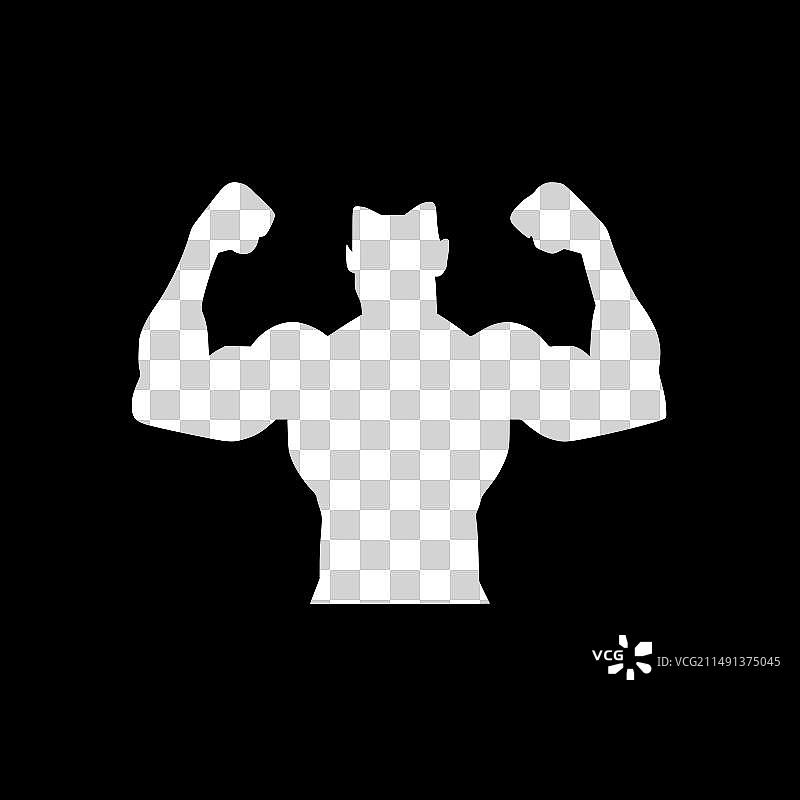 高品质二头肌Logo设计，适用于T恤图片素材