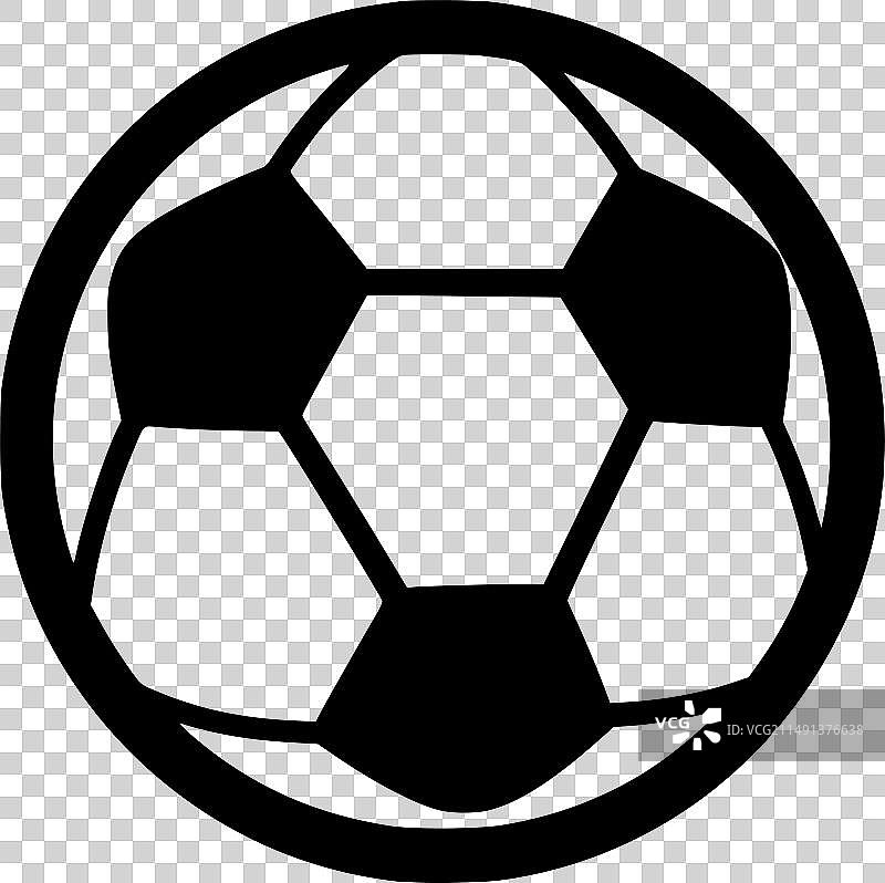 极简扁平足球标志图片素材