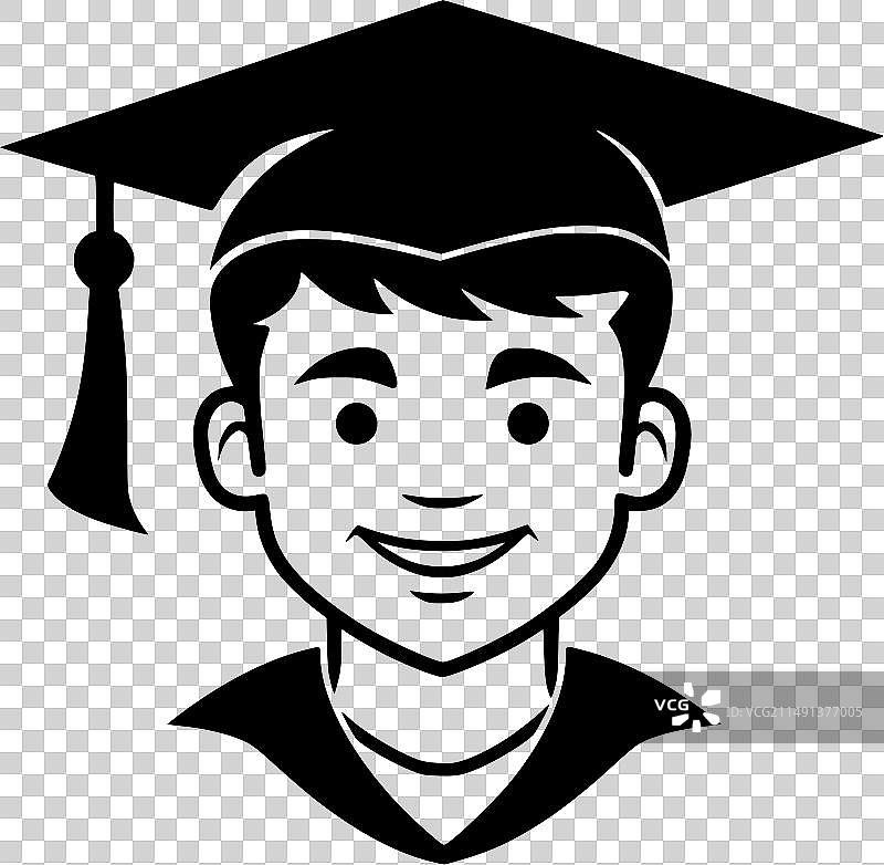 毕业 - 简约剪影图片素材