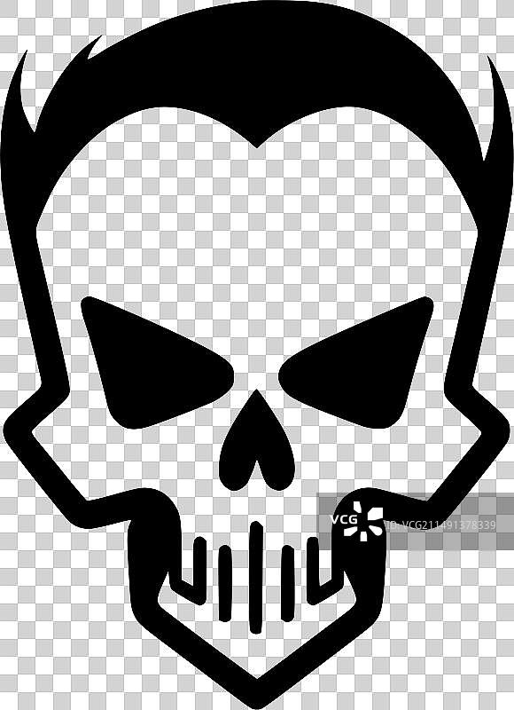 骷髅-极简主义和简单的轮廓图片素材