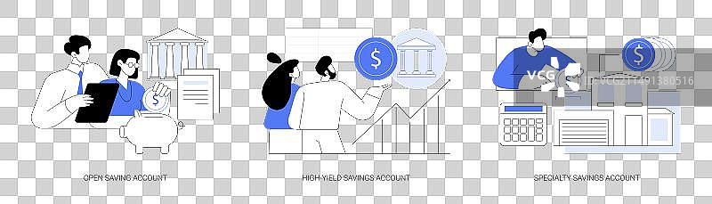 孤立的卡通储蓄账户图片素材