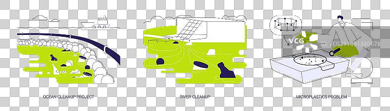 塑料清理抽象概念图片素材