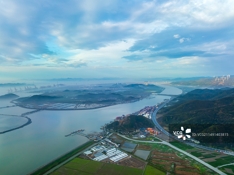 宁波北仑梅山岛自然风光图片素材