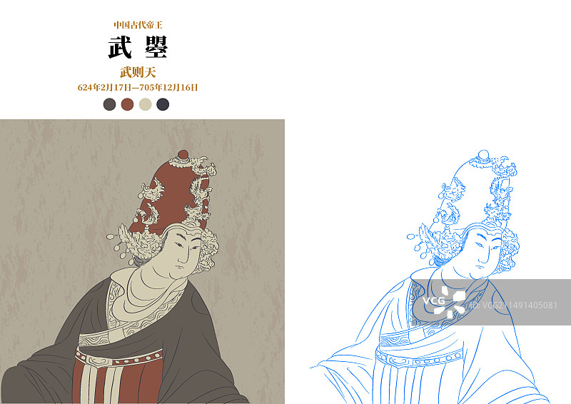 中国古代帝王-武则天图片素材