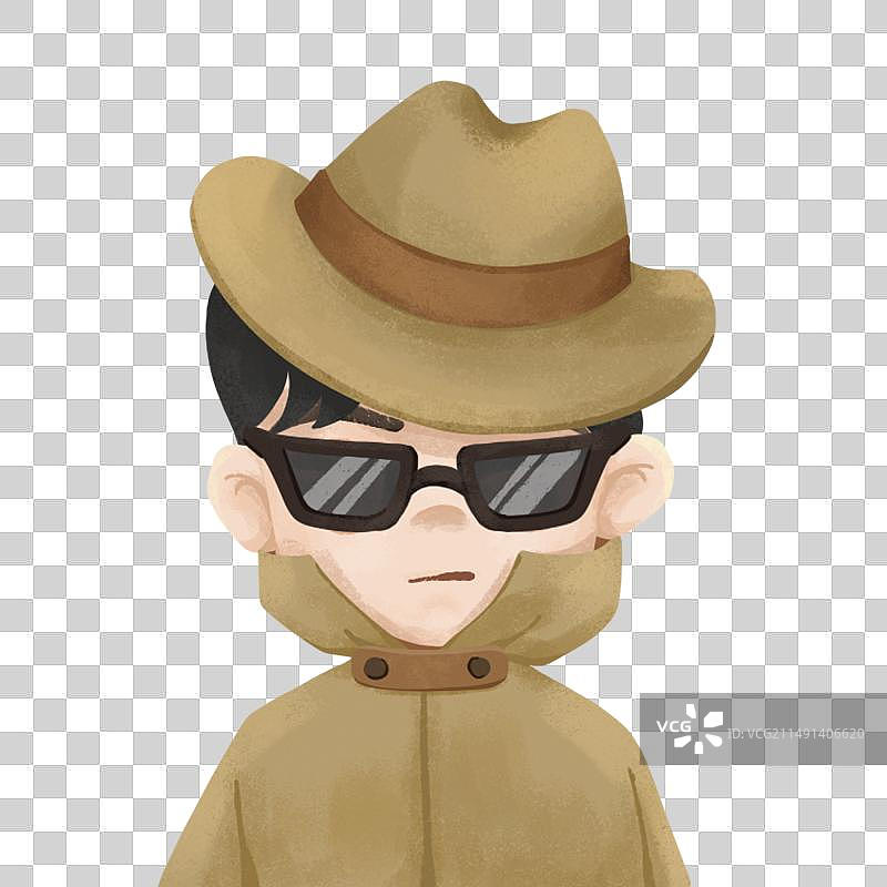 侦探头像图片素材