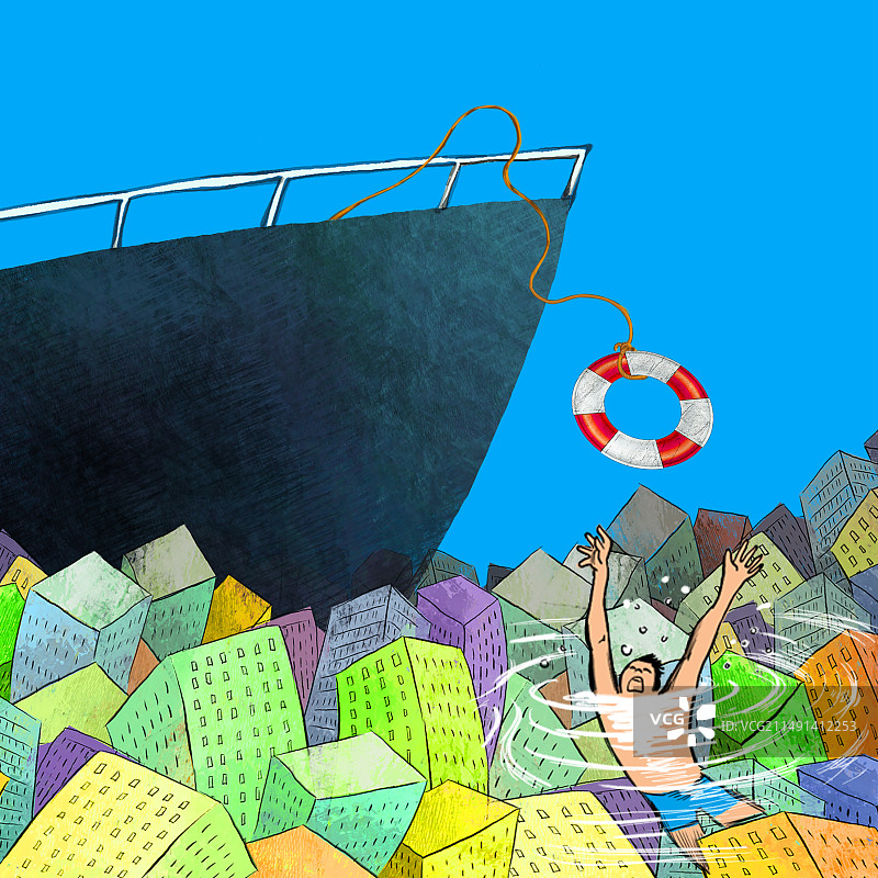 房地产，救市，大跌，房奴，断供图片素材