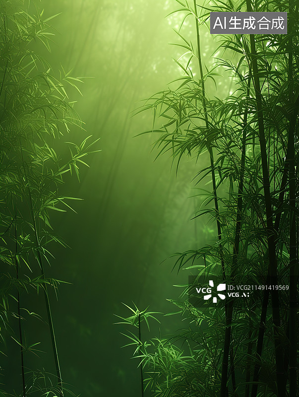 【AI数字艺术】竹子背景图片素材