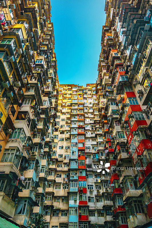 HONGKONG香港北角怪兽大厦密集的居民楼 变形金刚拍摄地网红打卡旅行building图片素材