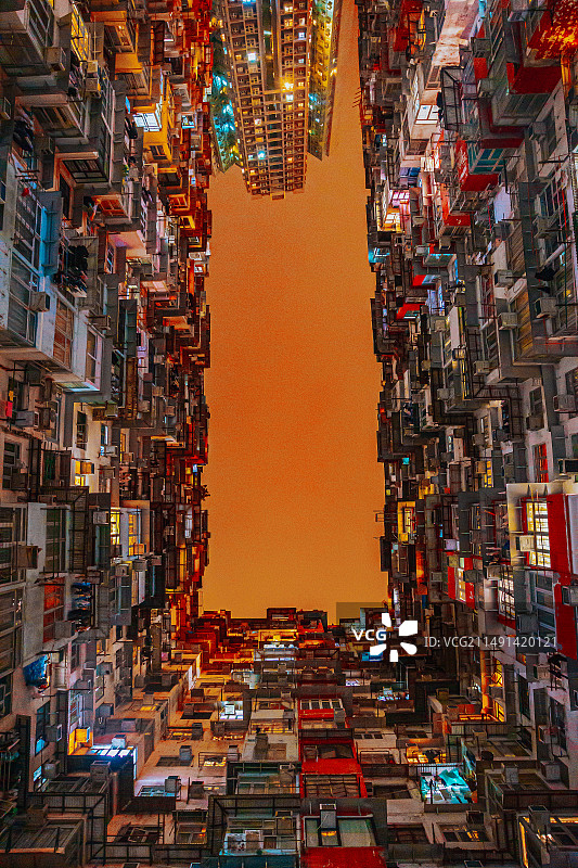 HONGKONG香港北角怪兽大厦密集的居民楼 变形金刚拍摄地网红打卡旅行building图片素材