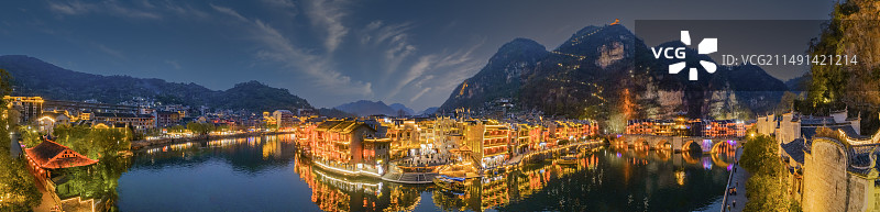 贵州黔东南镇远古城全景图片素材