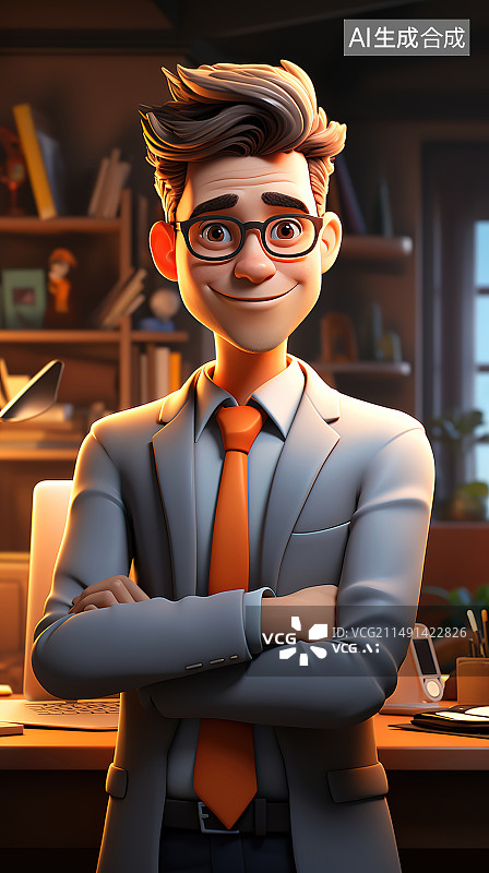 【AI数字艺术】办公室商务人士图片素材