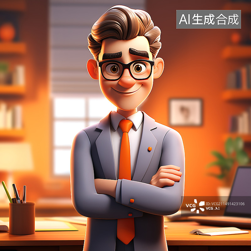 【AI数字艺术】办公室商务人士图片素材