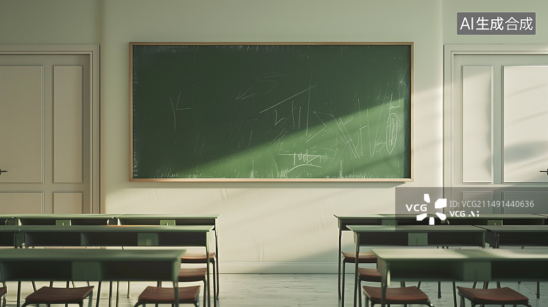 【AI数字艺术】学校里的教室图片素材