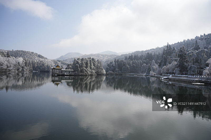 庐山如琴湖图片素材