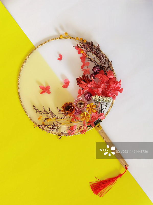 静物：DlY团扇图片素材