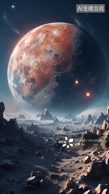 【AI数字艺术】外太空星球图片素材